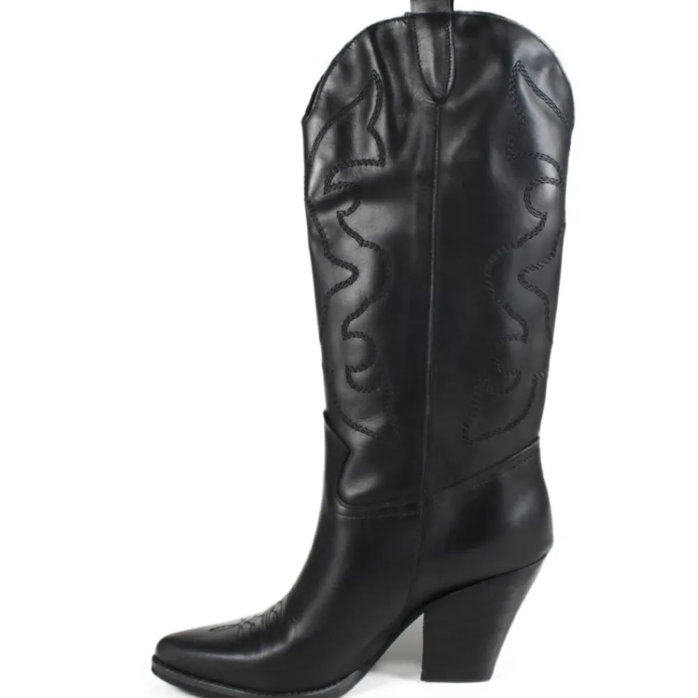 stivali_texani_camperos_r_3.webp Stivali Con Tacco | Stivali Texani | Personal Stivali Texani Camperos Ricamati con tacco "Leyla" - Nero