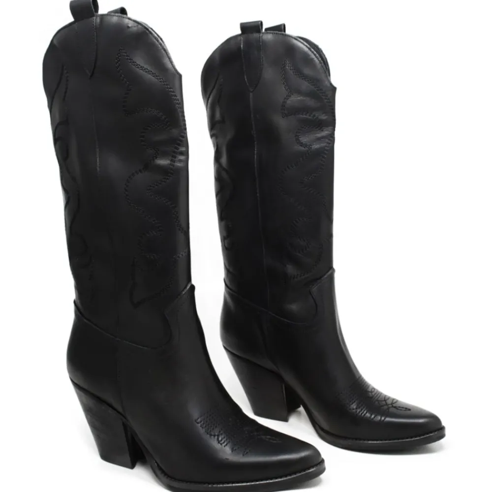 stivali_texani_camperos_r_4.webp Stivali Con Tacco | Stivali Texani | Personal Stivali Texani Camperos Ricamati con tacco "Leyla" - Nero