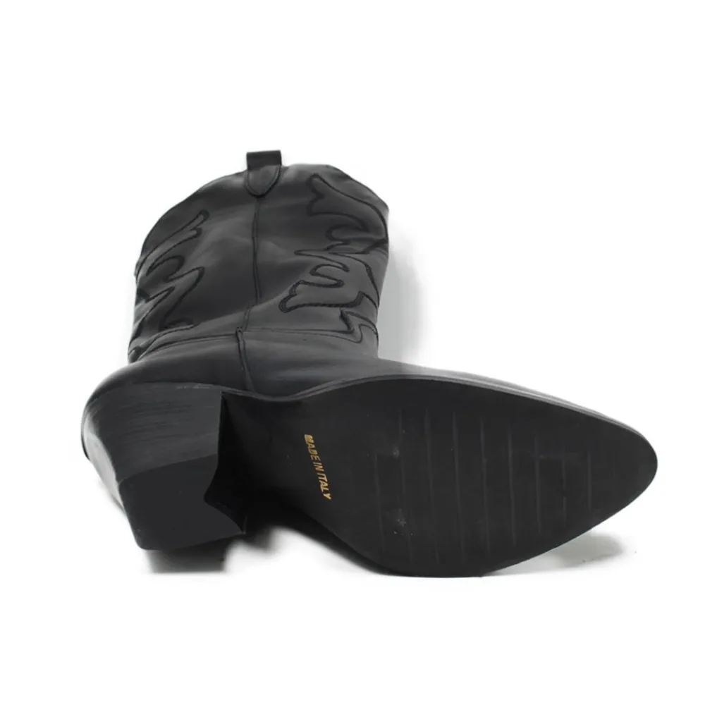 stivali_texani_camperos_r_7.webp Stivali Con Tacco | Stivali Texani | Personal Stivali Texani Camperos Ricamati con tacco "Leyla" - Nero