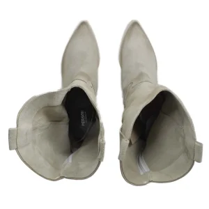 Stivali Con Tacco | Stivali Estivi | Personal Stivali Texani Sfoderati in Pelle Scamosciata "TAIS" - Beige