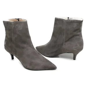 Stivali Con Tacco | Tronchetti | Made in Italy Tronchetti con tacchetto e punta fina "215" - Camoscio Taupe